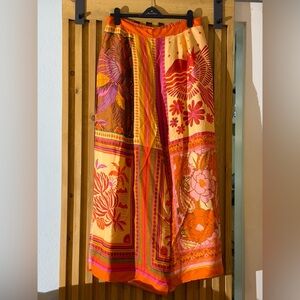 FARM Rio Forrest Mix Scarves Wide Leg Pants